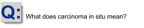 A Medical Terminology Quick Question --- Carcinoma in situ 