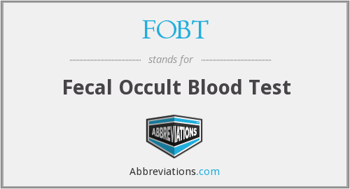 Colorectal cancer screening - FOBT